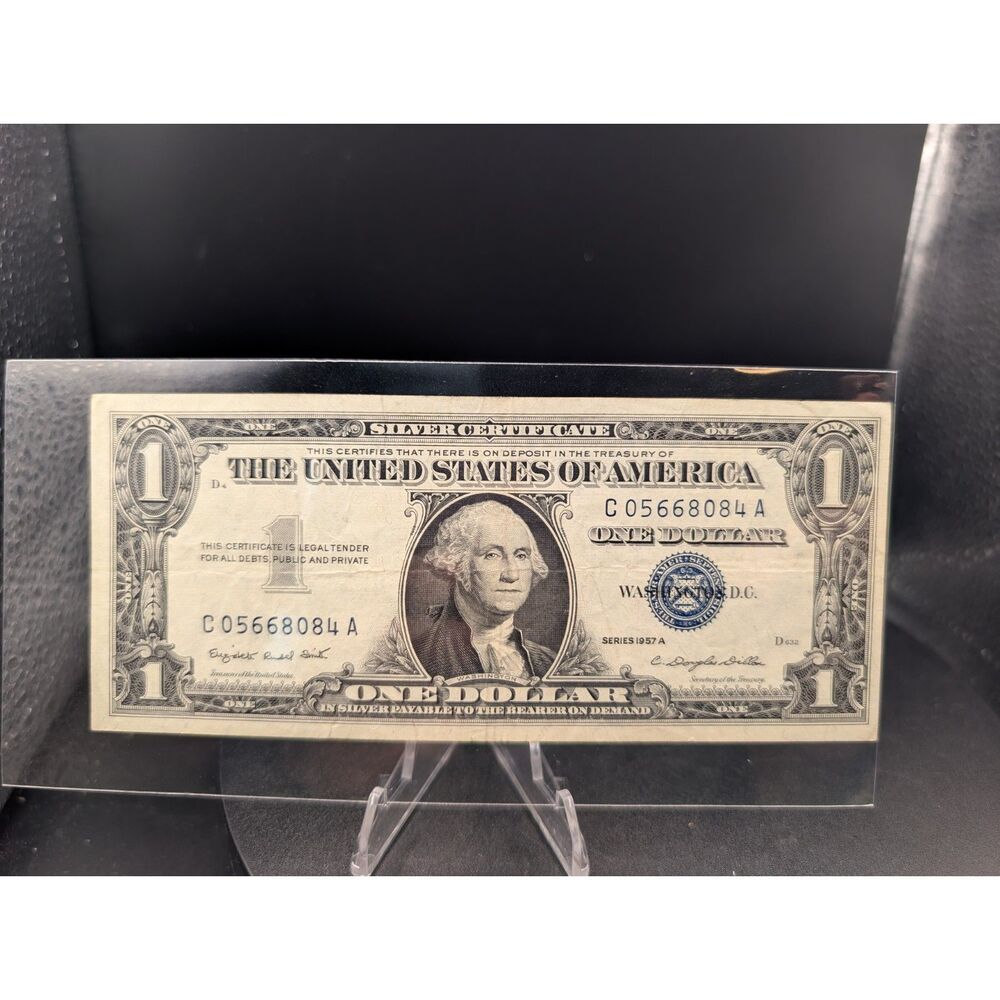 1957A $1 Silver Certificate • Blue Seal • Circulated • C05668084A